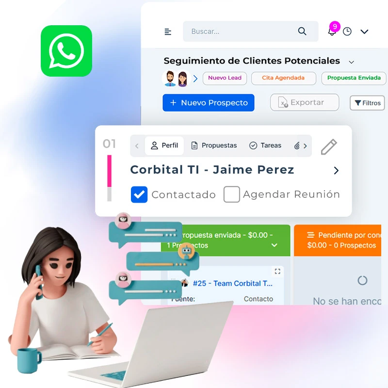 CRM integrable con WhatsApp Business